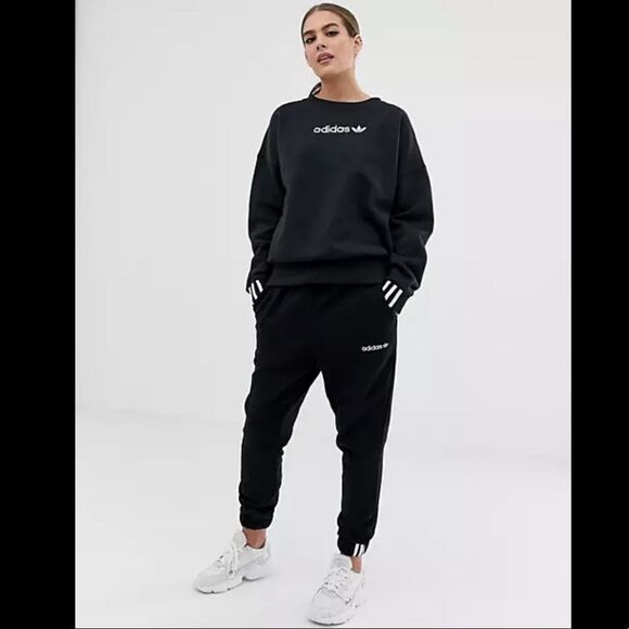 ADIDAS ORIGINALS Coeeze Fleece Sweatshirt In Black - Size S - Picture 1 of 15